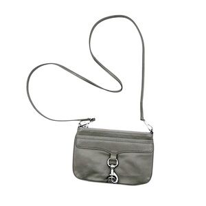 Rebecca Minkoff Gray Leather Crossbody Clutch Bag